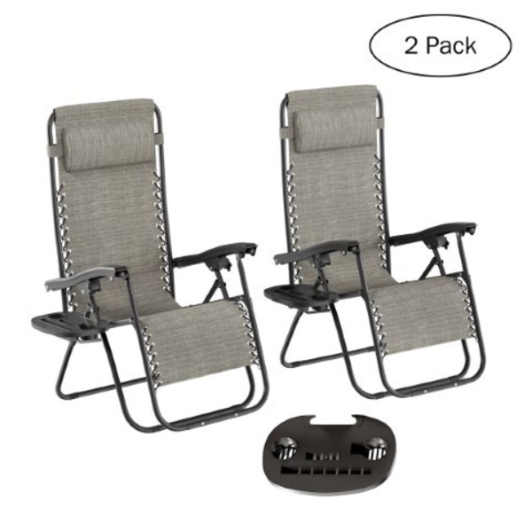 Hastings Home Hastings Home Zero Gravity Lounge Chairs, Set of 2 591202DXL